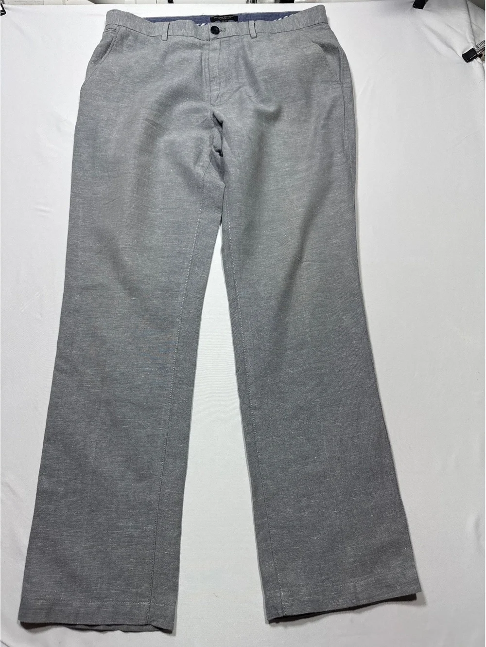 Banana Republic Kentfield Linen Blend Gray Pants Size 34x32